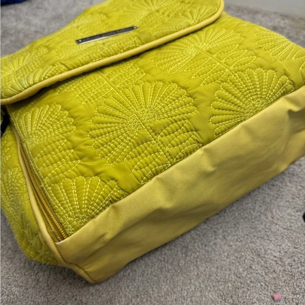 Petunia Pickle Bottom Boxy Backpack Diaper Bag Yellow Quilted